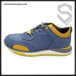 کفش چرم طبی آبی بندی