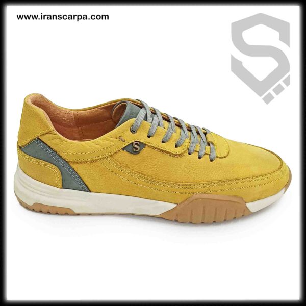 کفش چرم طبیعی زرد مردانه