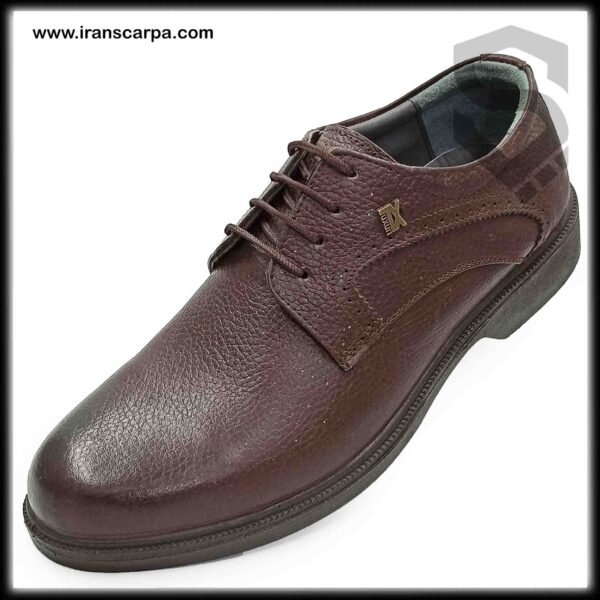 کفش رسمی مردانه چرم طبیعی قهوه ای