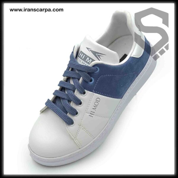 کفش دو رنگ آبی سفید اسپرت دخترانه زنانه بندی 3