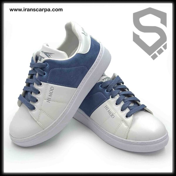 کفش دو رنگ آبی سفید اسپرت دخترانه زنانه بندی 5