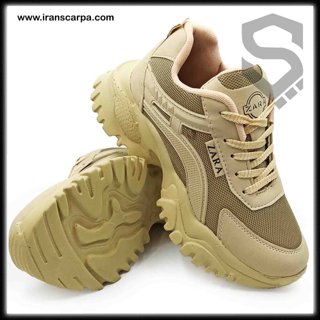 کتونی زارا کرمی کفش لژ دار زنانه
