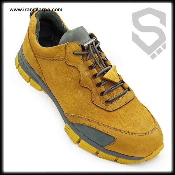 کفش زرد اسپرت مردانه چرم طبیعی