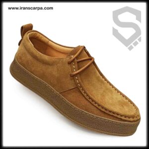 کفش چرم مردانه ایشا خاکی